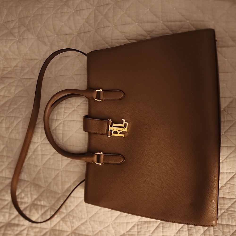 Authentic Ralph Lauren Work Tote Camel